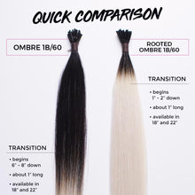 Load image into Gallery viewer, 18" Kera-Link Straight - Ombre 1B/60
